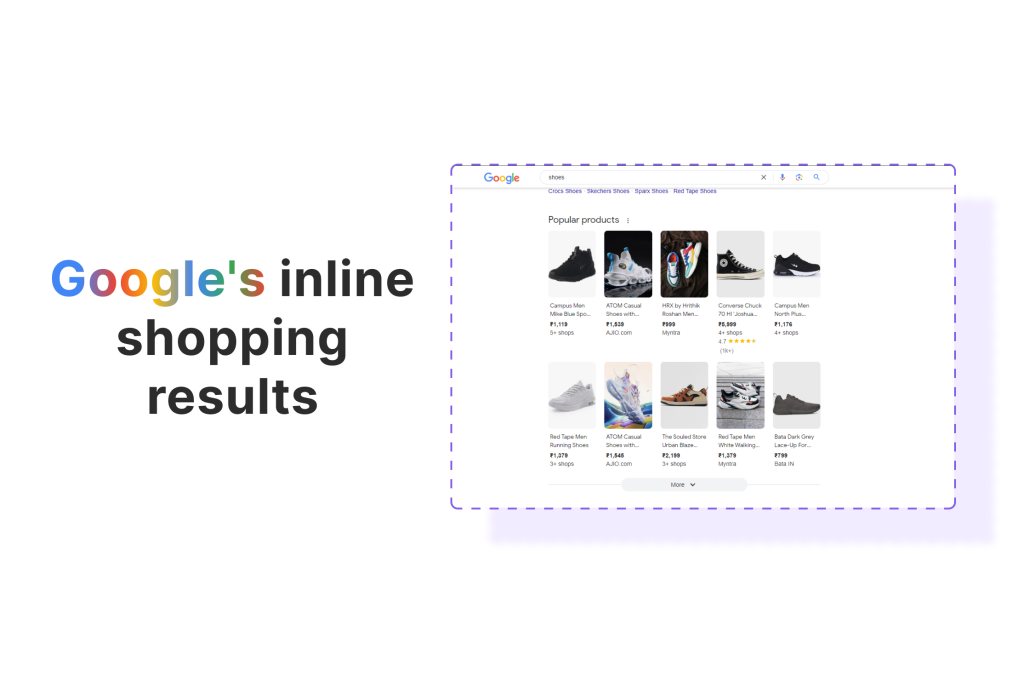 Google inline product result api