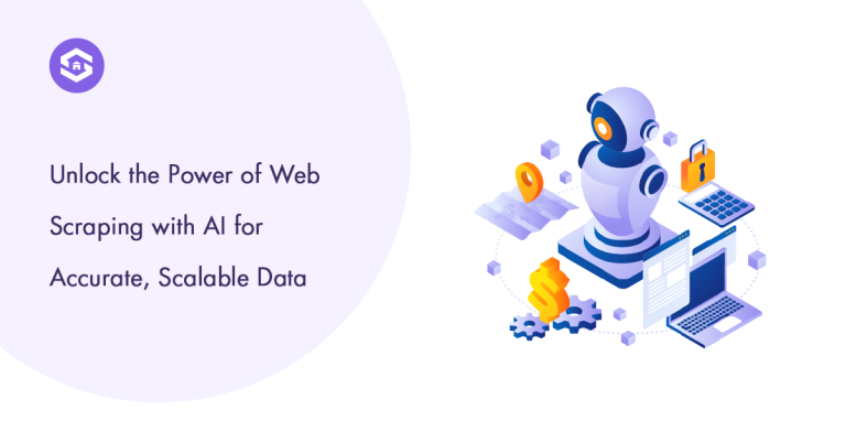 Visual representation of web scraping with AI, showcasing its potential for scalable data collection and insights.
