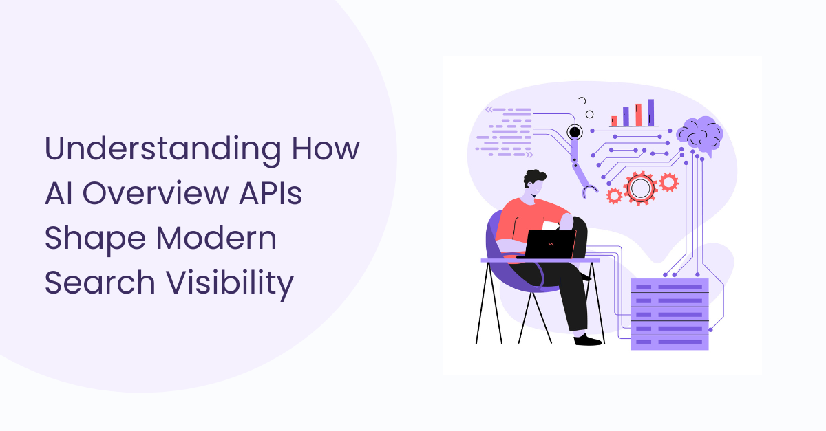 Visual summary of AI Overview APIs and their significance in improving visibility in modern digital environments.