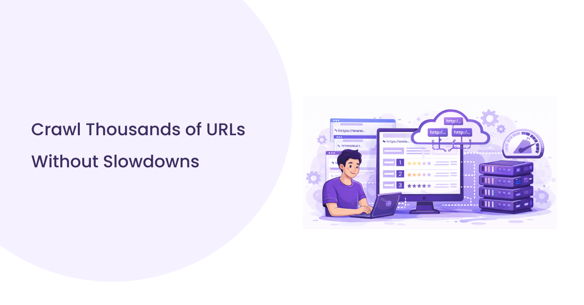 Image depicting a massive crowd, illustrating the ability to crawl a list of URLs quickly and without slowdowns.