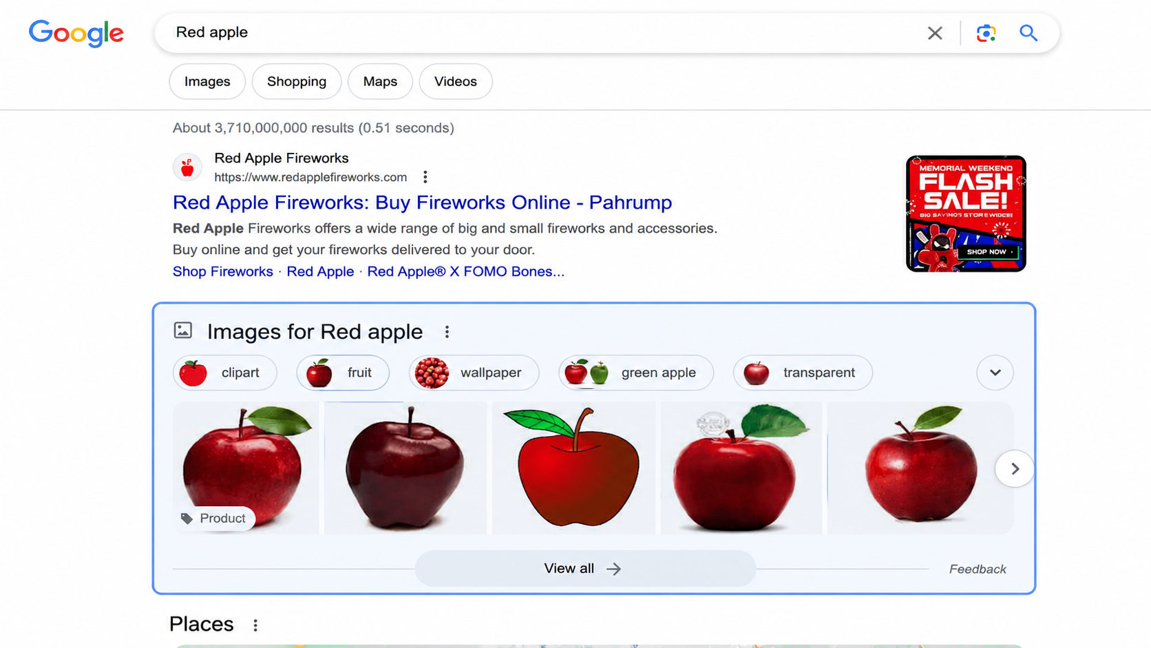 Google Inline Images in search results
