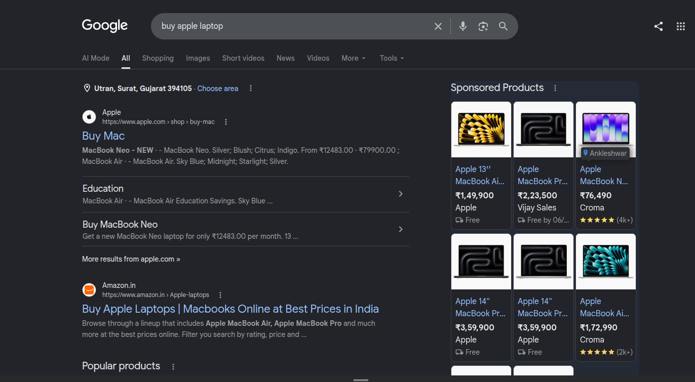 Google Inline Products in search results