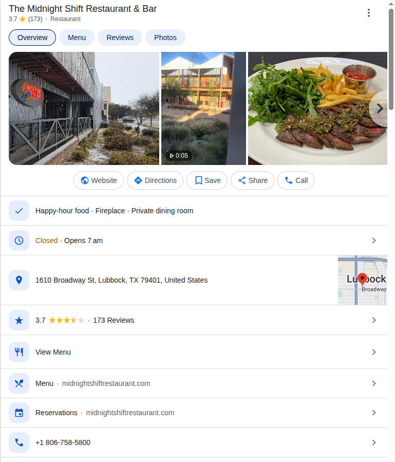 Google place details and popular times results