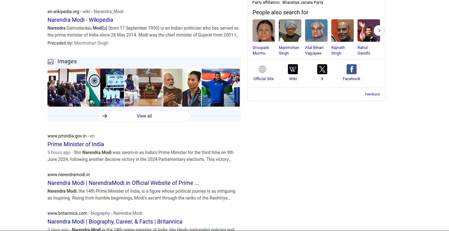 Yahoo Inline Images in search results