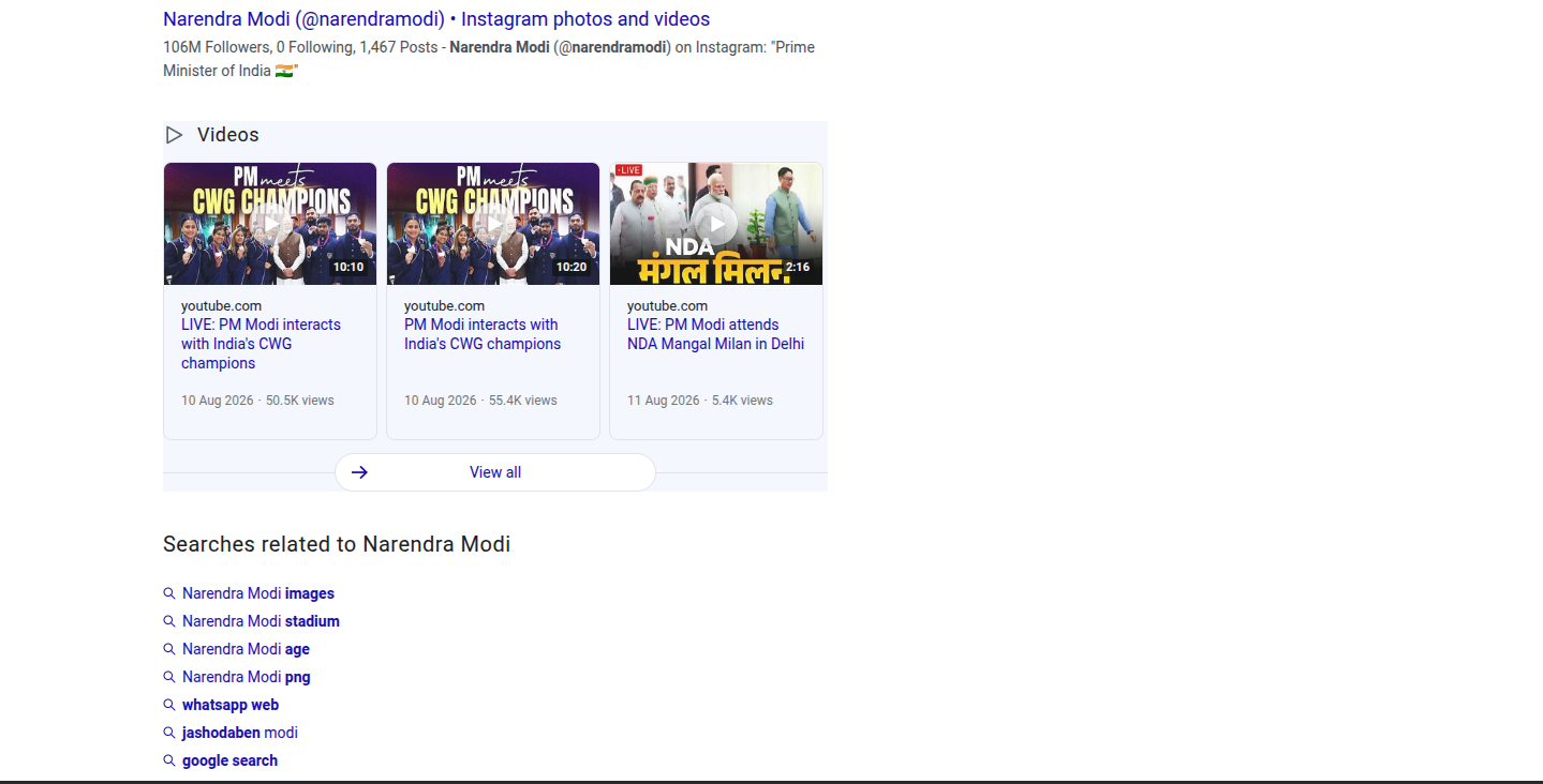 Yahoo Inline Video in search results