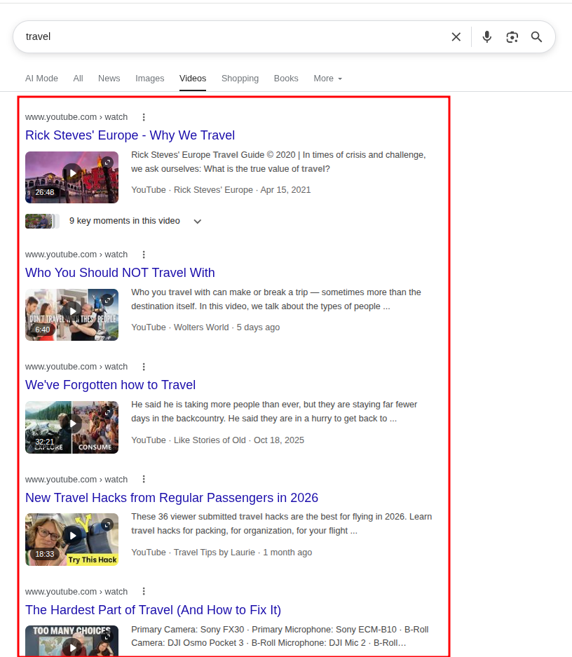 google inline video results for desktop