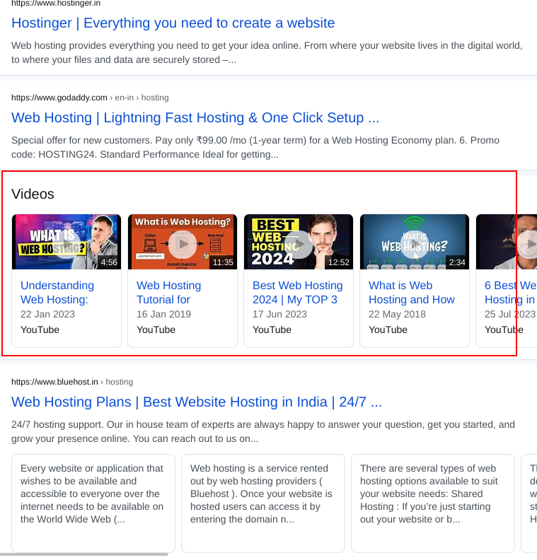 yahoo inline video results for Hosting on mobile